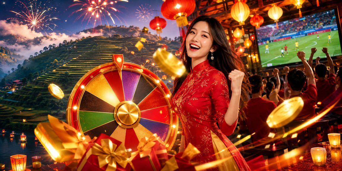 Bàn roulette sống động dưới ánh đèn lồng Hội An
