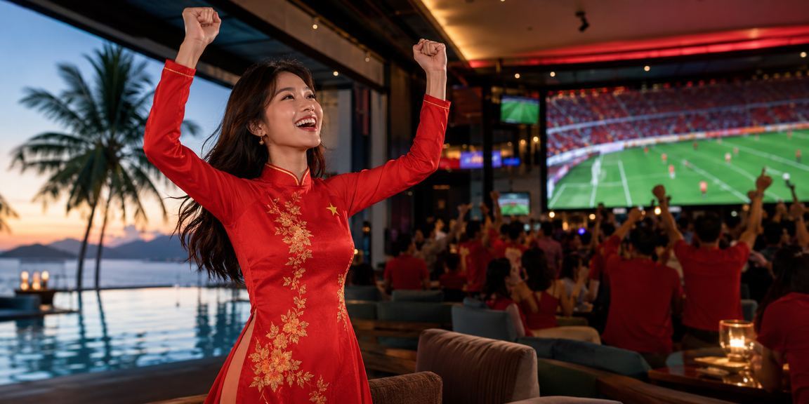 Người dùng Nha Trang trải nghiệm casino trực tuyến trong trang phục áo dài truyền thống